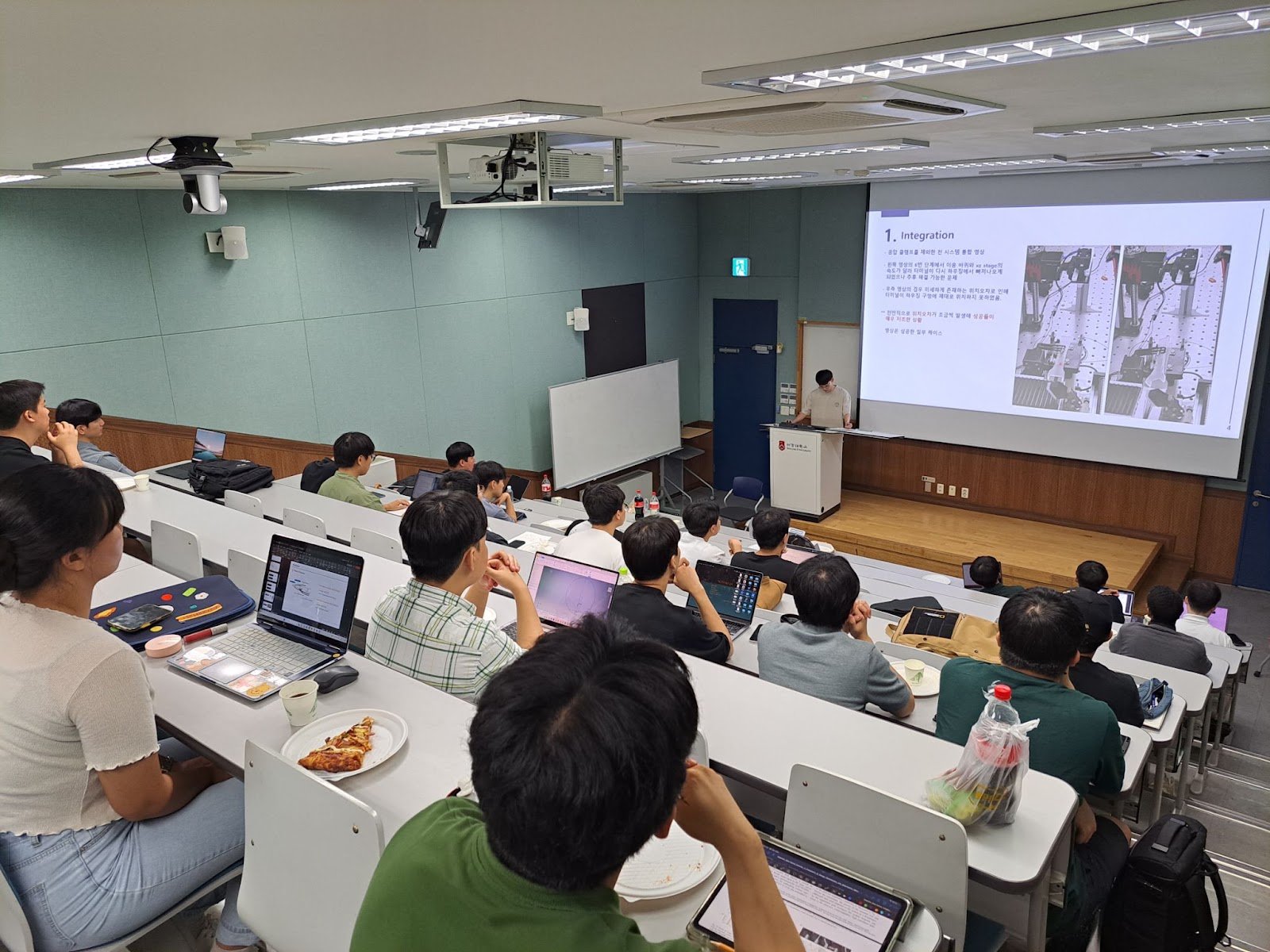 Lab meeting with pizza