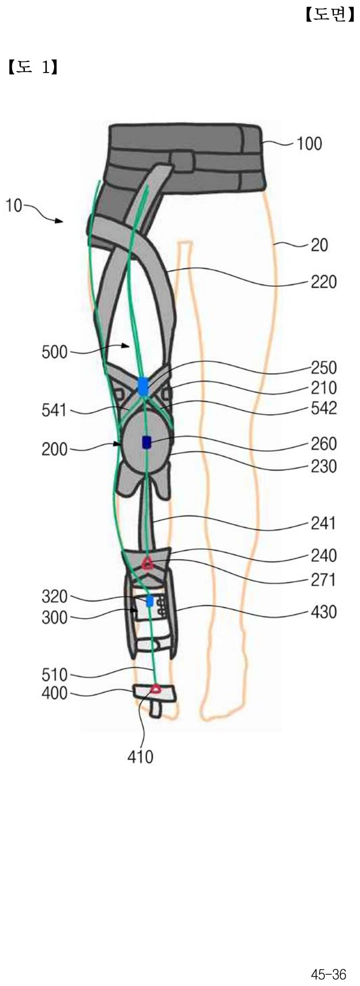 Figure — Lower-limb force assistance device