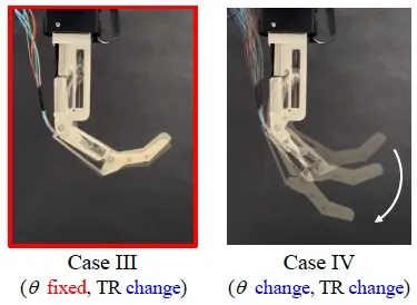 A Robotic Finger with a 4-bar Linkage-based Compact and Continuously Variable Active Transmission